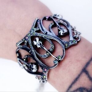 Martha Rotten Nouveau Hummingbird slider bracelet with Vitrail crystals
